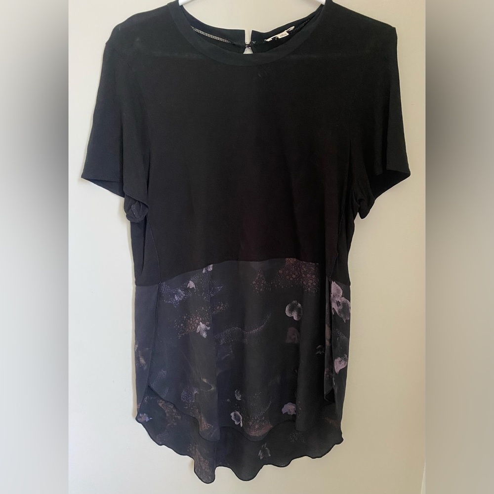 Wilfred Aritzia Capucine Twofer Shirt Black Size Medium - Picture 3 of 9